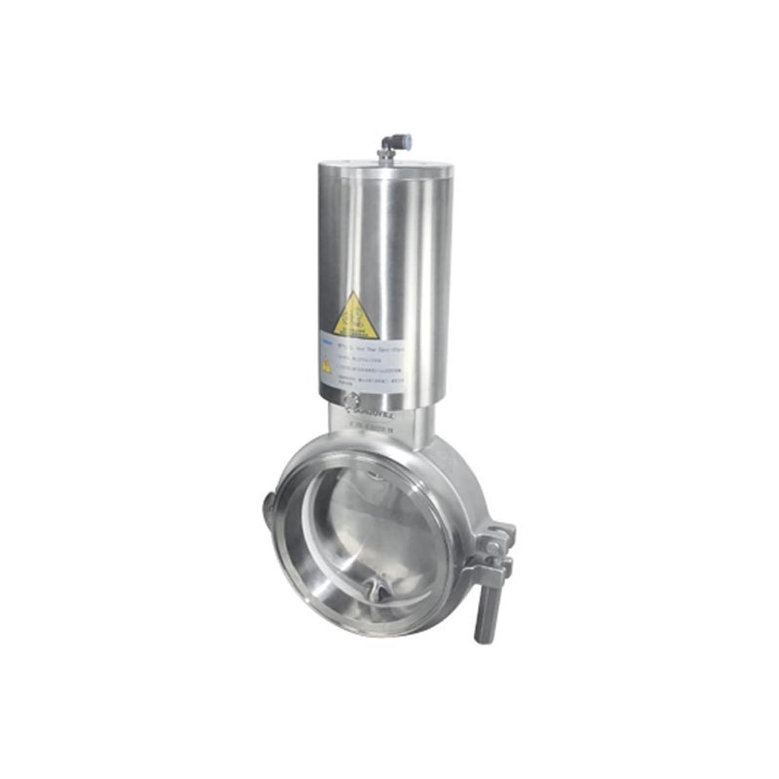 SS316L Pneumatic Powder Butterfly Valve Weld Connection