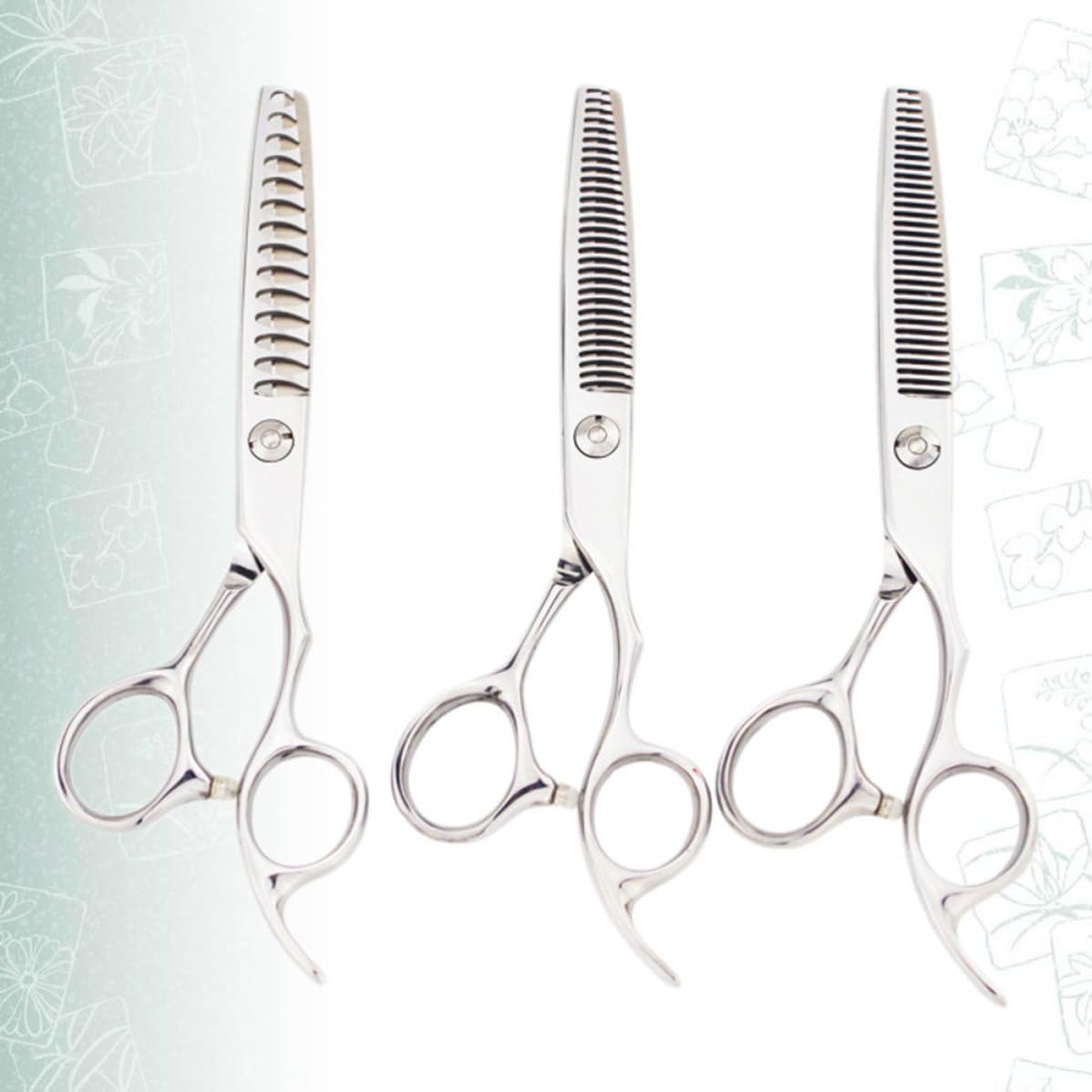 3 Piezas Tijeras para Cabello Rectas de Acero Inoxidable
