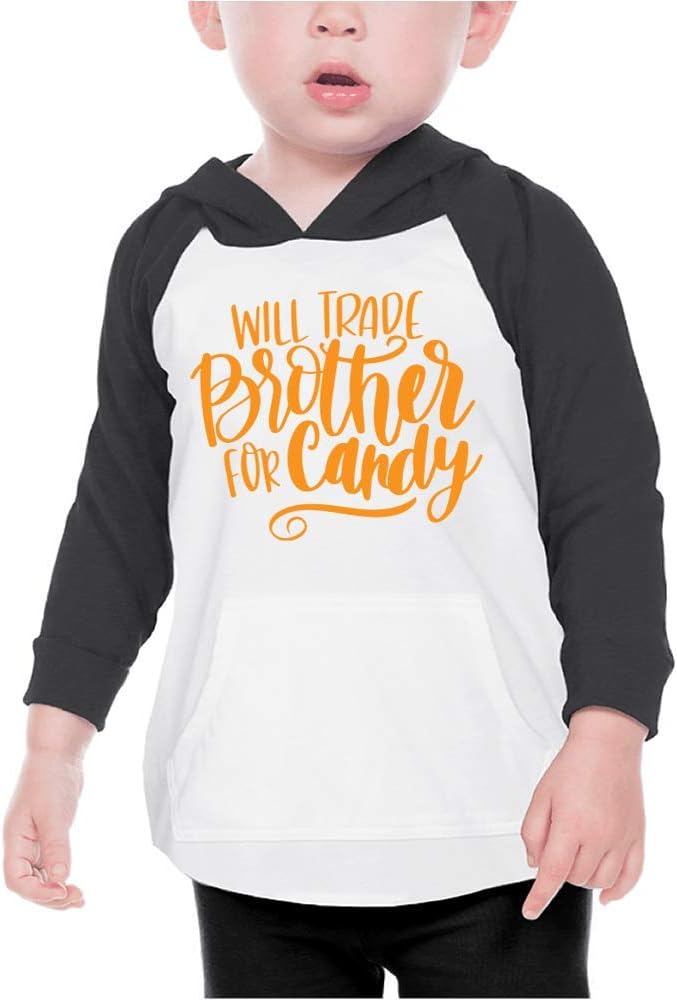 Bump and Beyond Designs Girls Will Trade Brother for Candy Raglan Hoodie