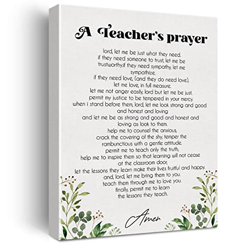 Leinwand-Wandkunst, inspirierendes Kinderzimmer, motivierendes Poster, Bild, Kunstwerk, 29,2 x 38,1 cm, Gemälde, Geschenk für Lehrer, Büro, Heimdekoration (Holzrahmen)