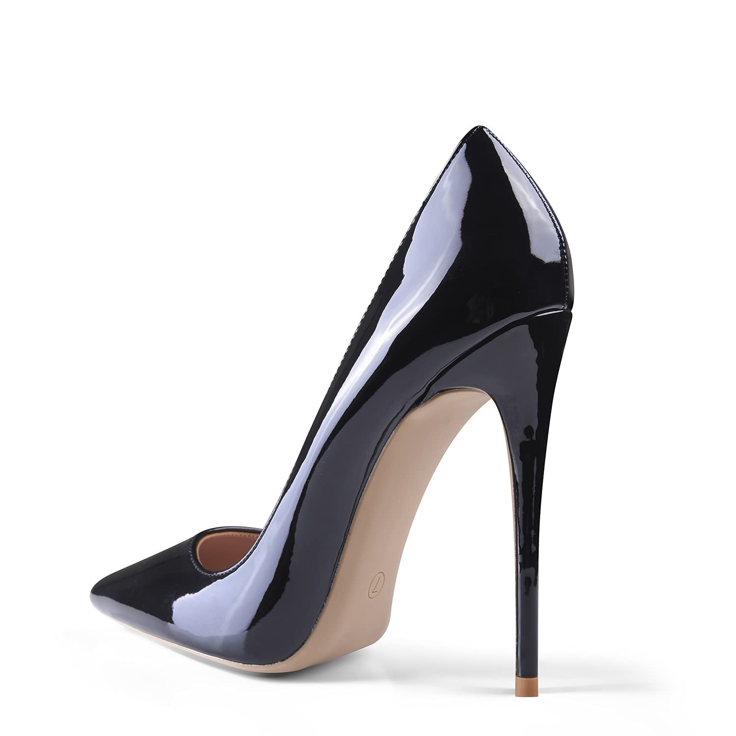 Zhabtuc Femme Escarpins la Mode, à Bouts Pointus et à Strass 12cm Élégant Talons Hauts à Paillettes Cérémonie de Mariage en Soirée Fête Bal Talon Aiguille