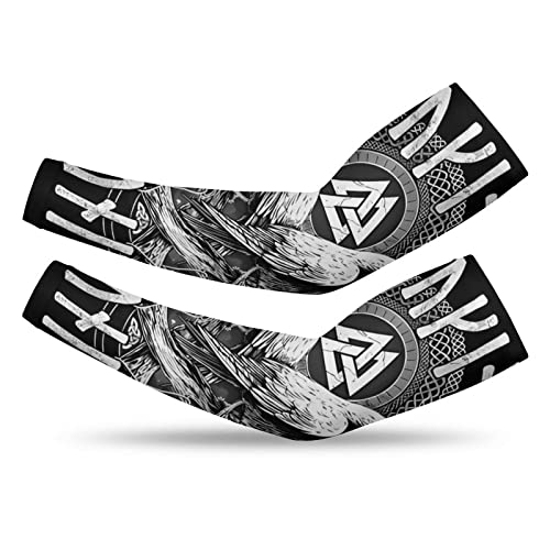 Manchettes Viking Valknut avec impression 3D haute définition Corbeau Celtique