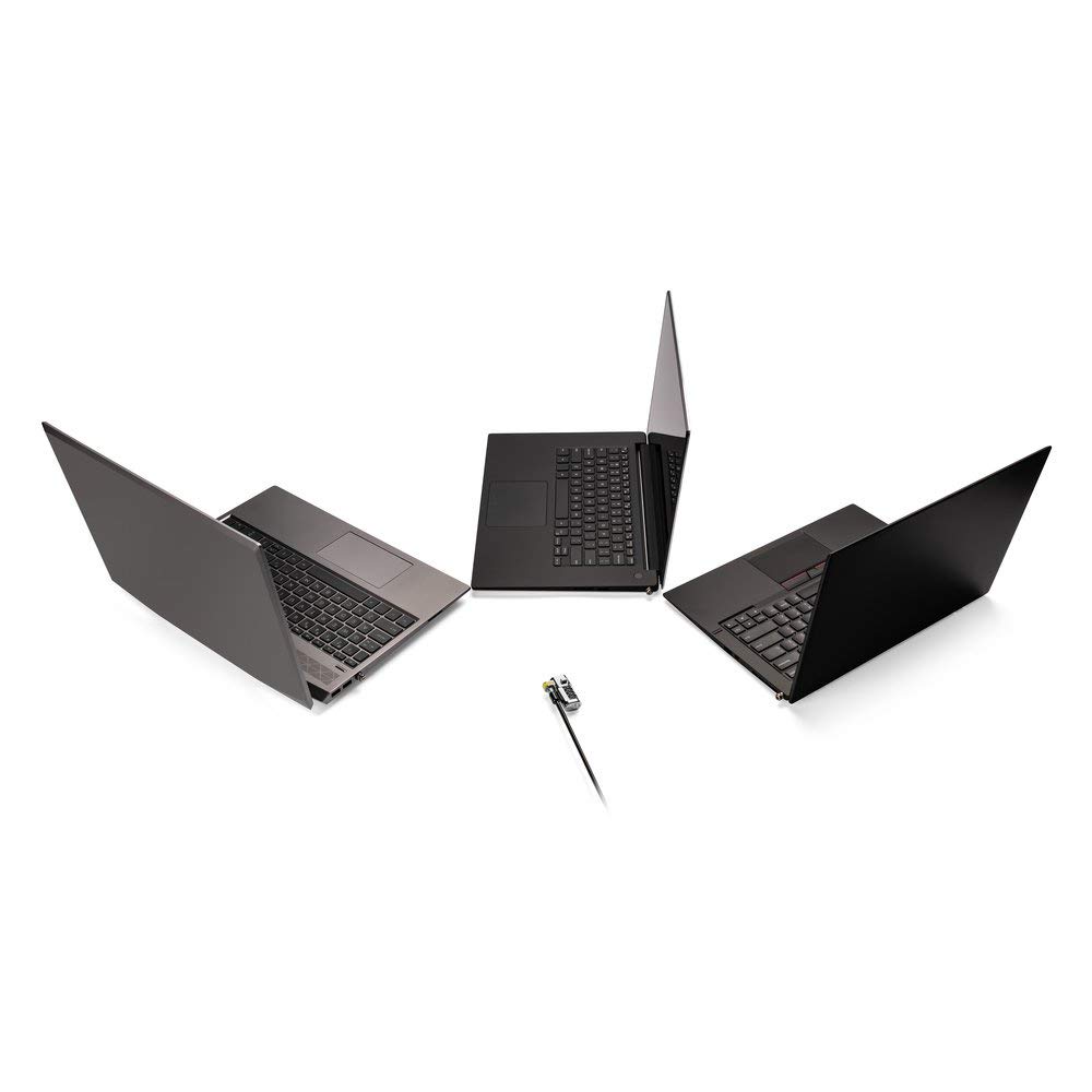 Kensington Câble de Sécurité à Clé NanoSaver pour Ordinateur, 2,3 Mètres, Technologie Antivol Hidden Pin -Technologie de Verrouillage Cleat pour une Protection Fiable, Convient aux Ordinateurs HP