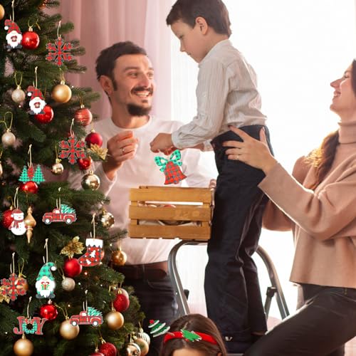 TIESOME Ornamenti natalizi da appendere in legno