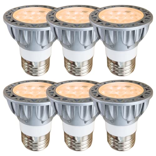 FWAYTECH led電球 e26 調光 5W 中角30度 ハロゲン電球40W~50W相当 ダクトレールLEDスポットライト レフ電球代替 密閉器具対応 (2700K電球色相当, E26口金 調光 (本体銀) 6個)