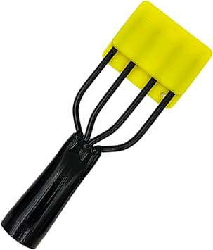 Fishing Spear, Frog Spear, 4 Prong Spring Steel Fishing with Barbs, 5.9 x 1.8in Portable Sturdy Flounder Gig with Thicken Handle