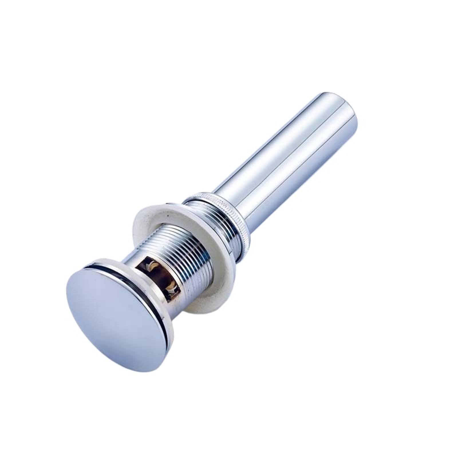 Rtbvghjik Chrome B Luxury Bathroom Basin Sink Pop Up Drain Brass With & Without Overflow Vanity Waste Drainer 5-Colors For Choice For Bathroom Sinks(Chrome B)