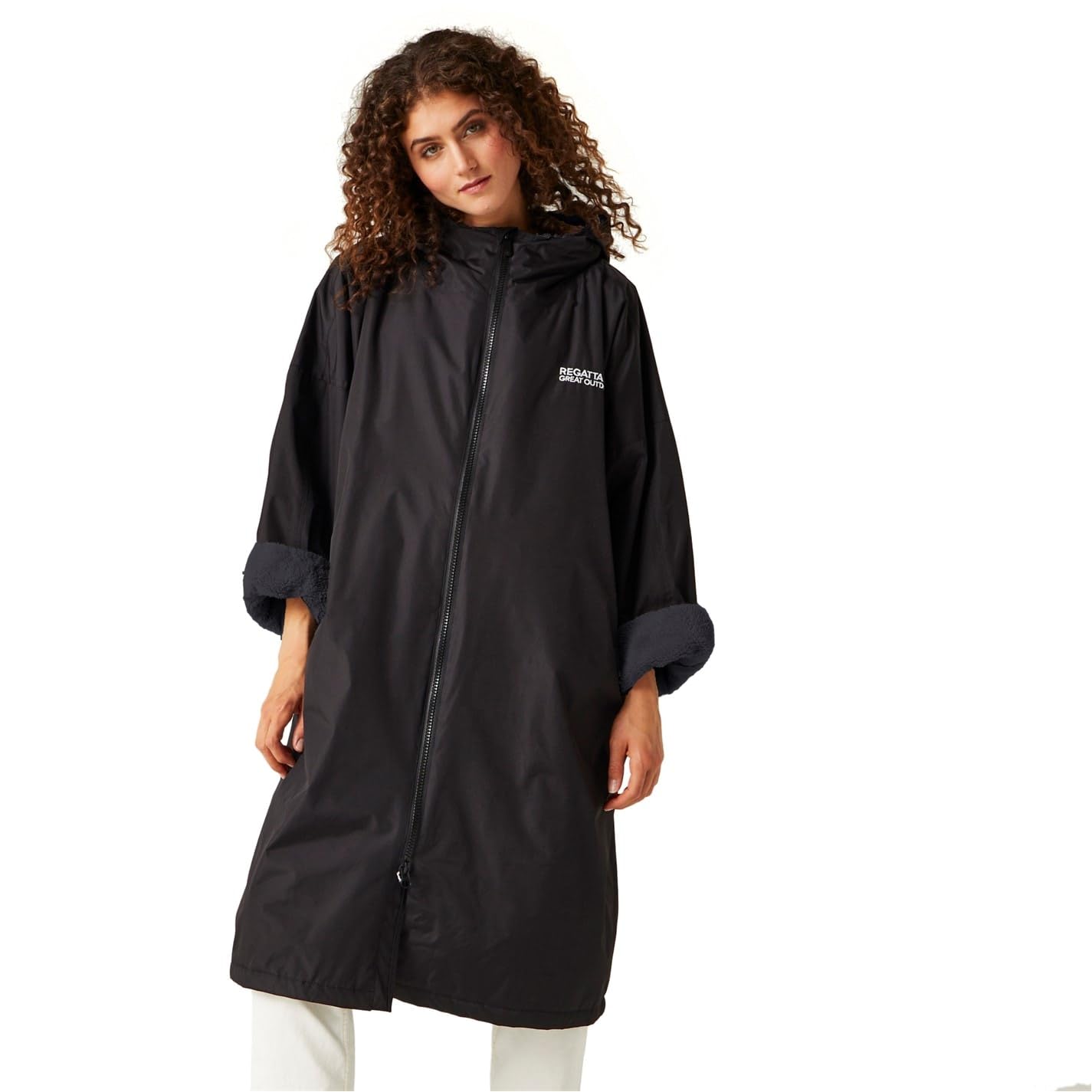 Regatta Unisex Adult Waterproof Robe Outdoor Lifestyle Robes, Borg Lined Changing Robe with Hood - Perfect for Outdoor Water Activities