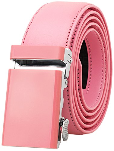 Image of Falari Men Unisex Genuine Leather Ratchet Dress and Casual Belt, Automatic Sliding Buckle, Trim to Fit