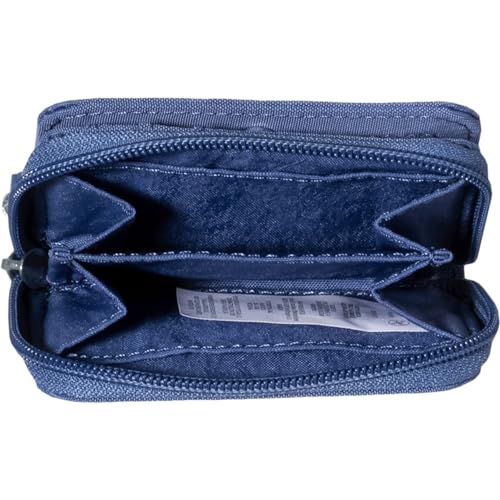 Kipling Womens Women's Tops Wallet, Compact, Practical, Nylon Travel Card Holder Small Wallet, Polar Blue, 3 L x 4 H 1 D US2