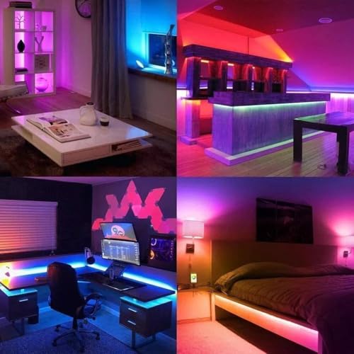 Tira de luces LED RGB 10 m con control remoto miniatura 5