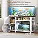 OtterOasis 55-75 Gallon Fish Tank Stand with Power Outlet & Adjustable Shelf, Heavy Duty Aquarium Stand with Cabinet Storage for Fish Tank, Turtle Tank, Reptile Terrarium, 1000LBS Capacity, White