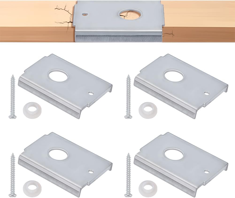 Kit de reparación para puertas plegables de 12 piezas: 4 soportes, 4 juntas y 4 tornillos de montaje para puertas de armario miniatura 1