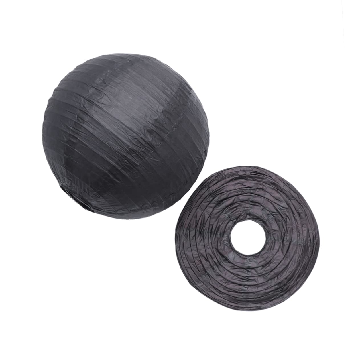 POPETPOP 5Pcs Foldable Black Decorative Lanterns Outdoor Hanging Lights for Festivals Weddings Birthdays and Celebrations for Garden and Home Decor