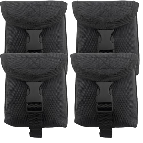 MOPHOEXII Bolsillo de peso para buceo, bolsa de nailon con hebilla de liberación rápida, bolsa de peso de buceo de 5 libras, 2 pares