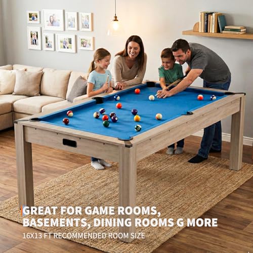 Garvee 7FT 3-in-1 Pool Table Convertible to Dining & Table Tennis by Garvee - Image 6