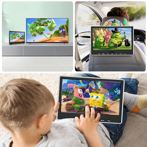 Eonon 10.1 Inch Car DVD Player with Headrest Mount, Headrest DVD Player with Headphone, Suction-Type Disc in, HDMI Input, Support USB/SD Card, AV in/Out, Last Memory, Region Free - L0327 - Image 6