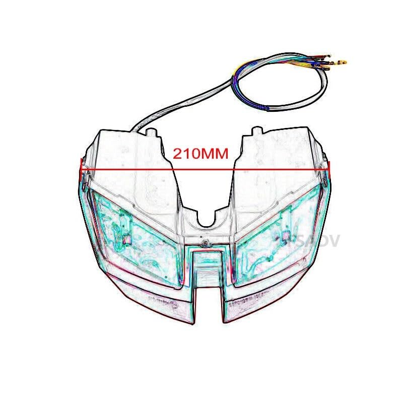 Feu arrière LED pour Hypermotard 821 939 950 avec clignotants intégrés - 6