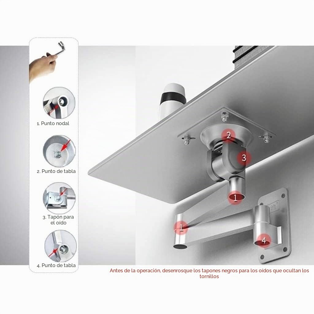 Bandeja Del Teclado Bandeja de teclado de montaje en pared Soporte de teclado Estante de teclado de ratón de pared ajustable Ahorro de espacio Soporte de teclado de pared industrial telescópico