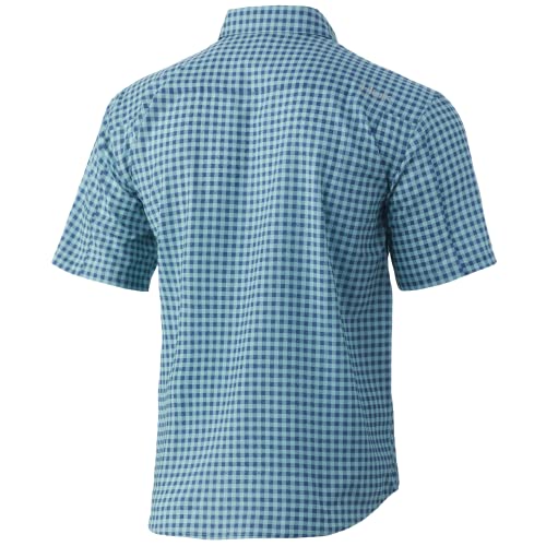 Huk Mens Teaser Short Sleeve | Fishing +Upf Button Down Shirt, Beach Glass, Xx-Large Us #TOP1