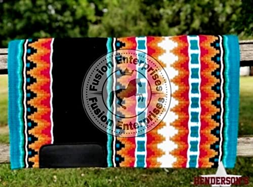 EQUIEMPRESS Western Show Saddle pad/New Zealand Wool Horse Western Saddle Blanket Top Wool Pad Sensor Flex (Customization Available) AZ-34 (36
