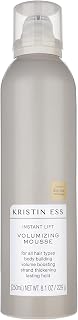 Kristin Ess Instant Lift Volumizing Mousse with Castor Oil - Non-Sticky Volume Boost, Thickens Hair, Lasting Hold for Curly Wavy Straight, 8.1 oz