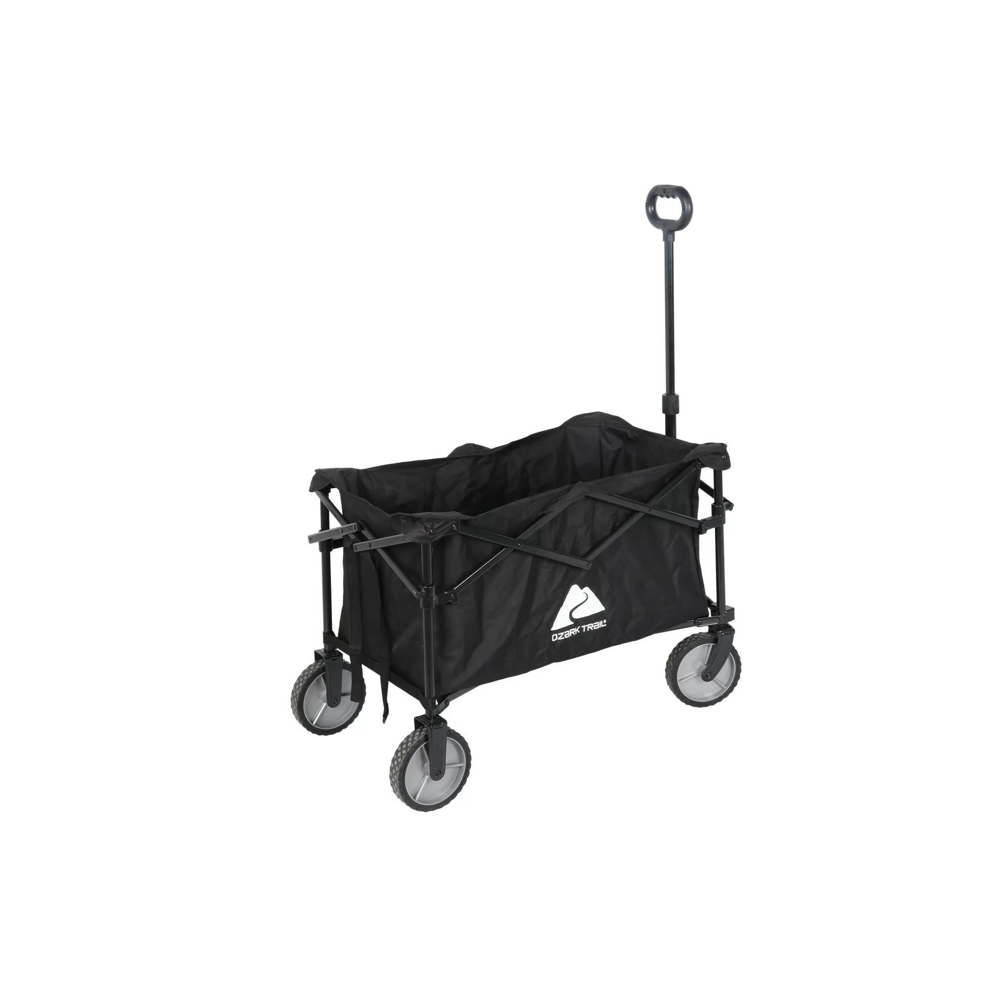 Ozark Trail Building Blocks Multi-Purpose Big Bucket Utility Cart Wagon, Durable and Foldable with 260 lbs Capacity, Telescoping Handle, and Heavy-Duty PVC Wheels