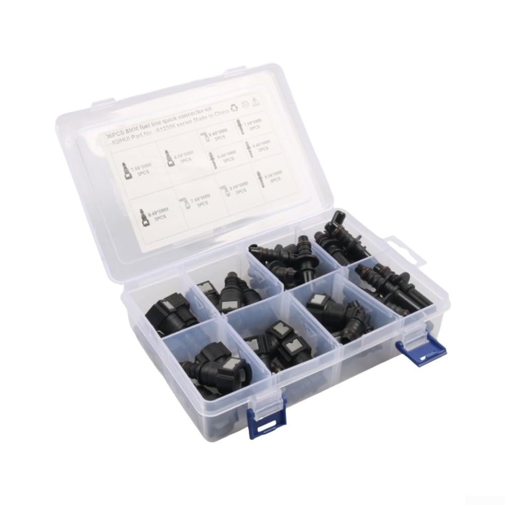 36er Set Nylon Schlauchverbinder 9.89 7.89 7.49mm(36-piece)
