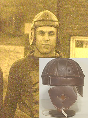 Dog Ear Leather Football Helmet (1915-1924) Adult : Sports & Outdoors