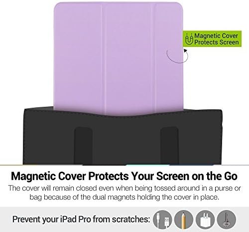 ESR Yippee Trifold Smart Case for iPad Pro 9.7, Translucent Frosted Back Magnetic Cover with Auto Sleep/Wake Function [Light Weight] Compatible with iPad pro 9.7 inch 2016 Release (Fragrant Lavender)