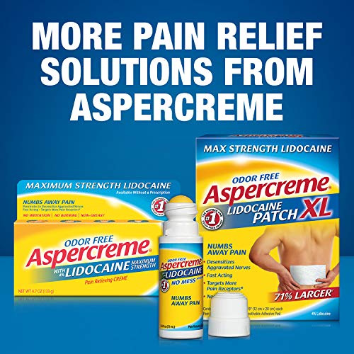 Aspercreme with Lidocaine Maximum Strength Pain Relief Cream, 4.7 oz.