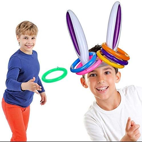 空気注入式 ウサギ 耳 リング トス ゲーム イースターパーティーの景品に Faz Co Zm
