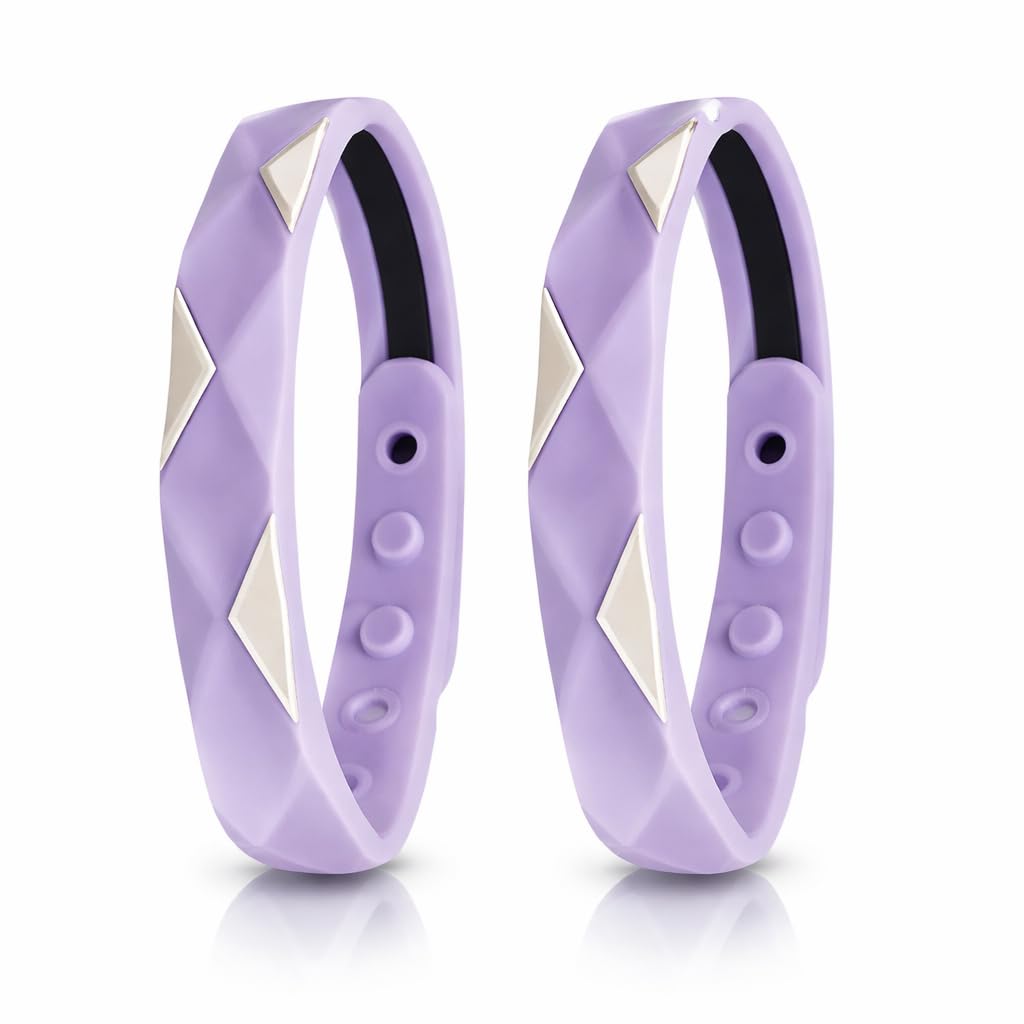 Anti Static Bracelet for Men & Women | Adjustable Silicone Wristband | Lightweight Negative Ion Band | Soft Comfortable Unisex Strap for Daily Wear, Gym & Office (2 Purple)-image-30