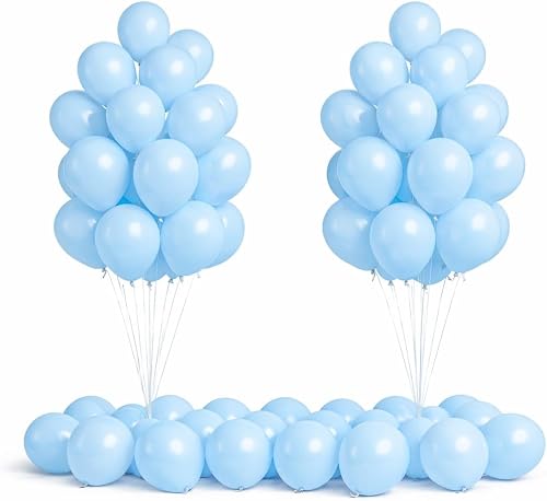 Add Elegance to Parties & Events with 100 30cm Latex Balloons (Blue)