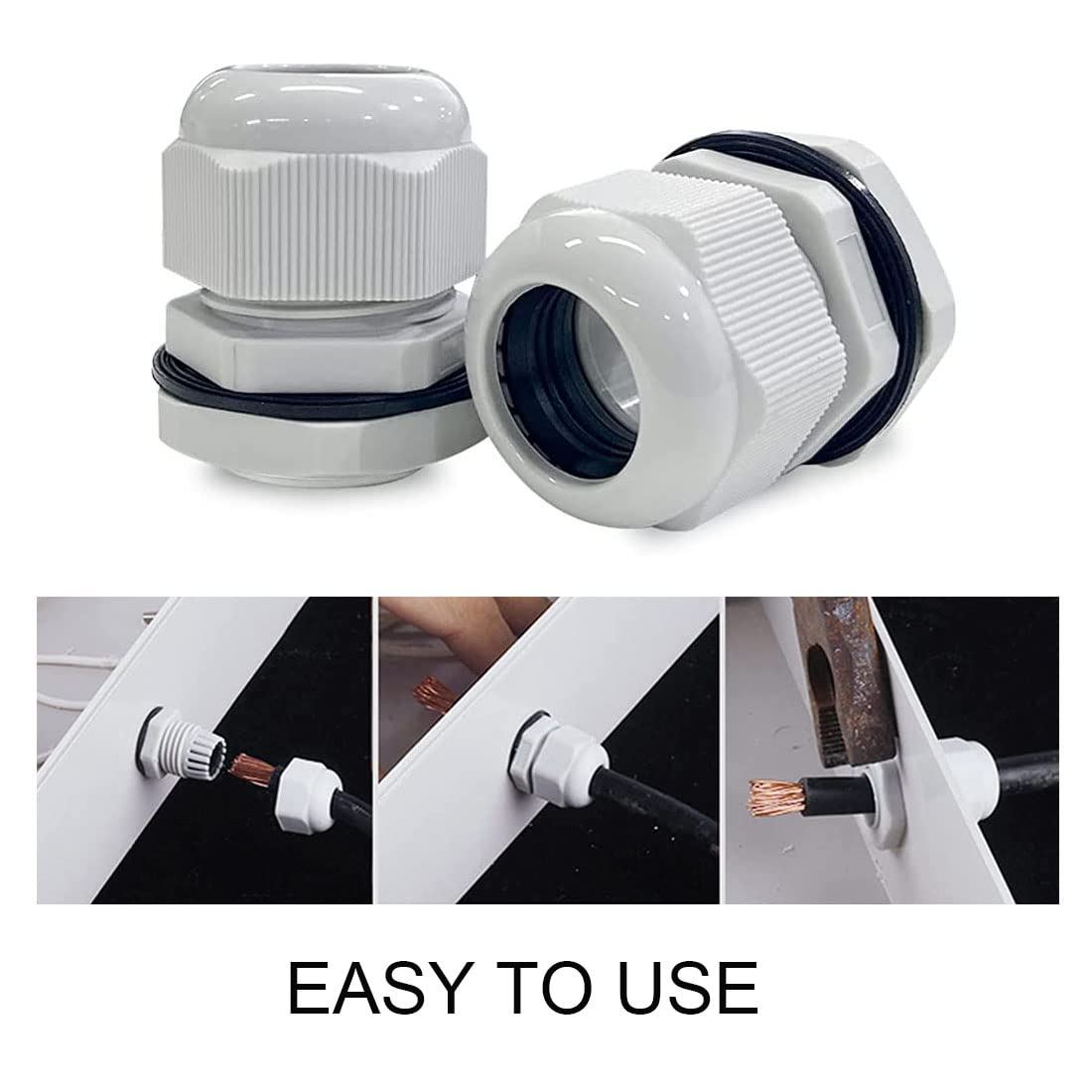 Pressacavi Impermeabile IP68 M20 - 20 Pezzi In Plastica Per Guaine Elettriche - Foto 13