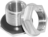 Vista 4 de Beduan Conector de Tanque de Agua de Mamparo Hembra de 1/2" de Acero Inoxidable Thru-Hull (Paquete de 5)