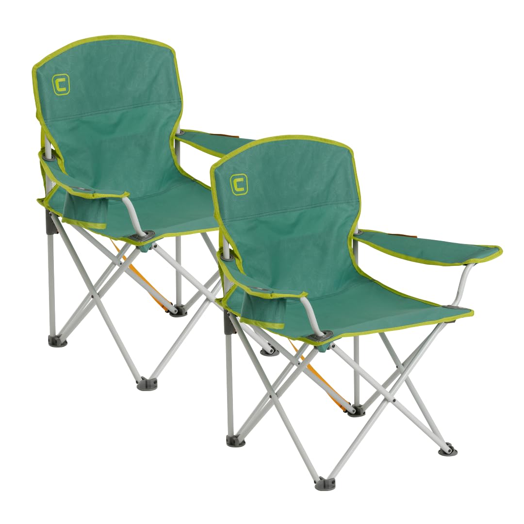CORE Youth Quad Chair | Folding Chair with Cupholder for Indoor Home or Outdoor Camping | Perfect for Concert Seat, Sports, Beach, Travel & Picnic (