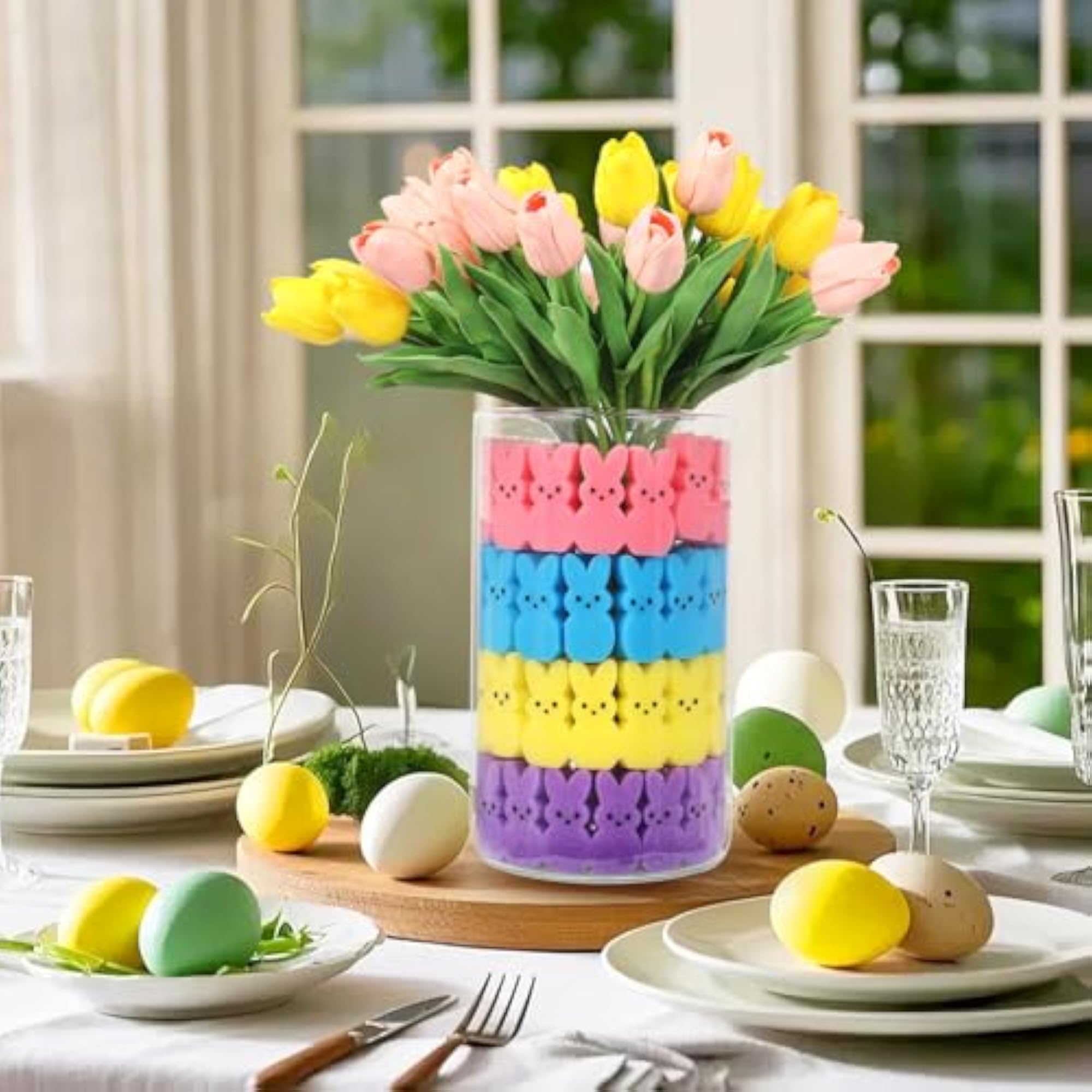 Cute Sponges Bunnies for Easter Decorations