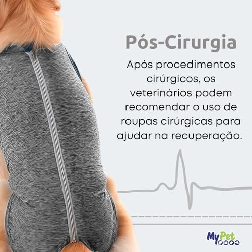 MY PET BRASIL Roupa Cirúrgica Para Cachorros N.04 Pós-Cirurgia Pós-Operatório Roupa Para Cães Auxili