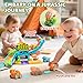 Lehoo Castle Toys for 1 Year Old Boys, Dinosaur Slide with 4 Mini Push Cars for Baby 12-18 Months, Infant Play Vehicle Set, Educational Learning First 1st Birthday Gifts for Kids, Girls, Toddlers 1-3