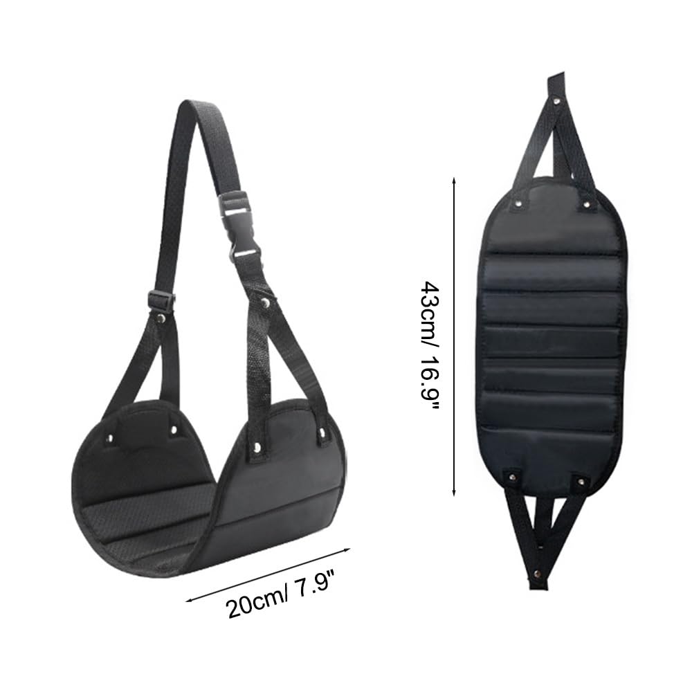 Poggiapiedi Da Aereo Regolabile In Memory Foam – Amaca Portatile Per Voli Lunghi, Leggera E Pieghevole - 3