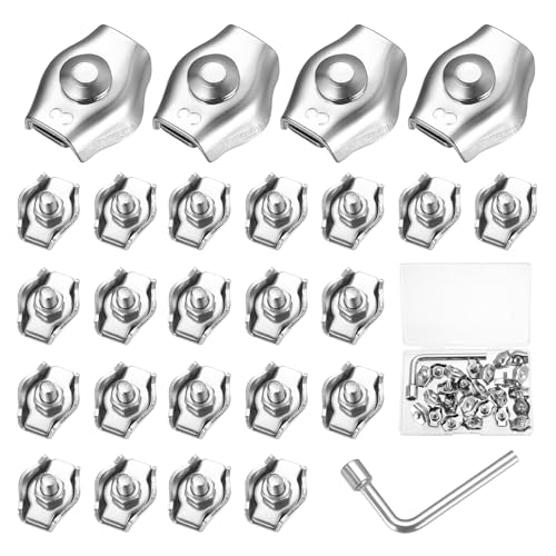 Zhengyyuu ECG-070 Drahtseilklemmen Set, 25 Stück M3