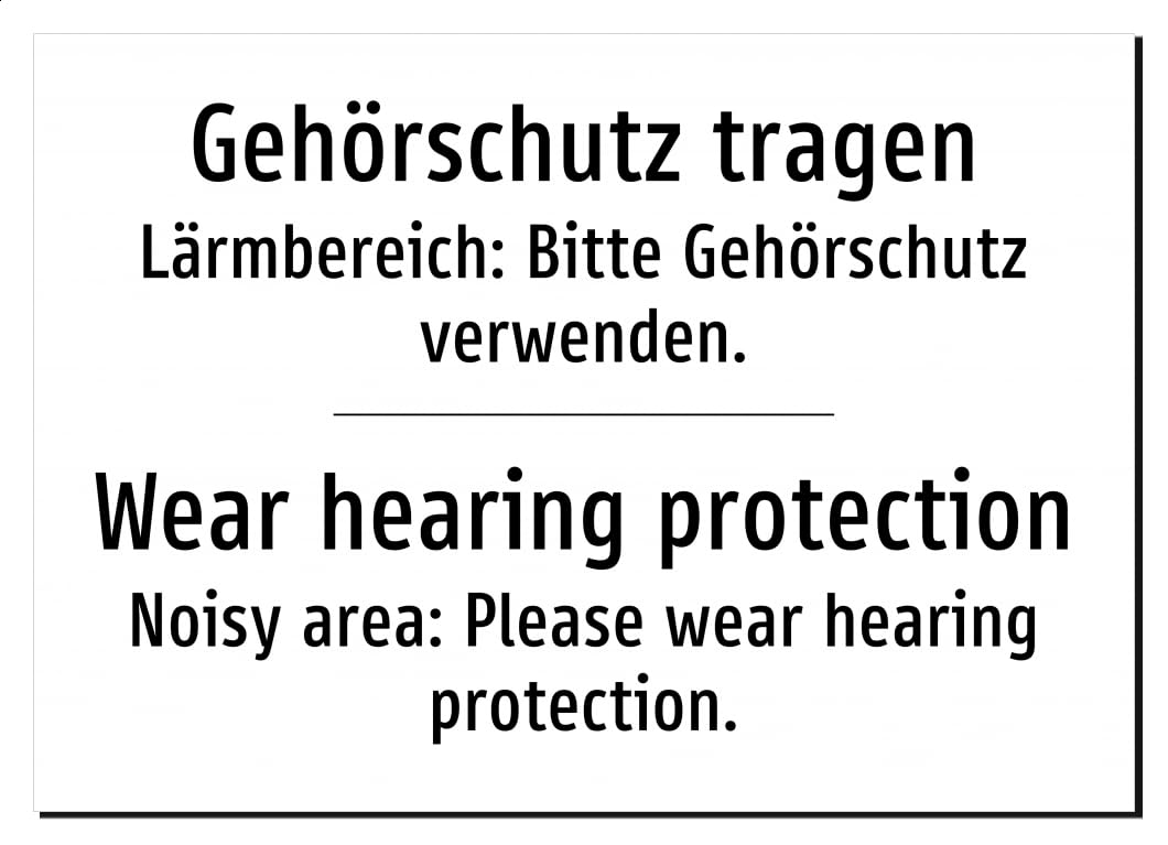 49981-DEEN-T-08 | Gehörschutz tragen Schild | Deutsch Englisch
