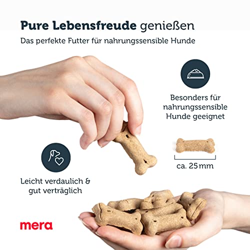 MERA Pure Sensitive Hundefutter & Pure Sensitive Goody Snack Insect, gesunde Leckerlis für Sensible Hunde, Hundeleckerli aus Insekten-Protein und Reis, Hundesnack glutenfrei zum Training (600 g)