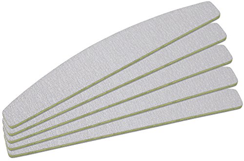 NAILFUN 5 Limas Media Luna con Grano de 100/180 - Color Zebra