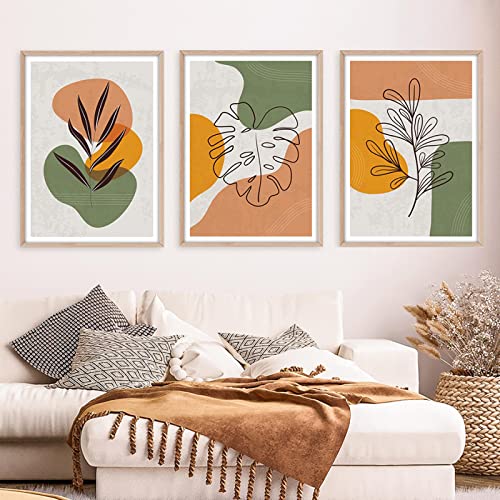 Toile abstraite géométrique KEBIA 60x90cm sans cadre pour décoration de salon moderne
