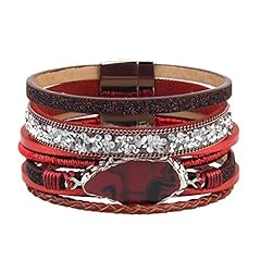 Red leather bracelet