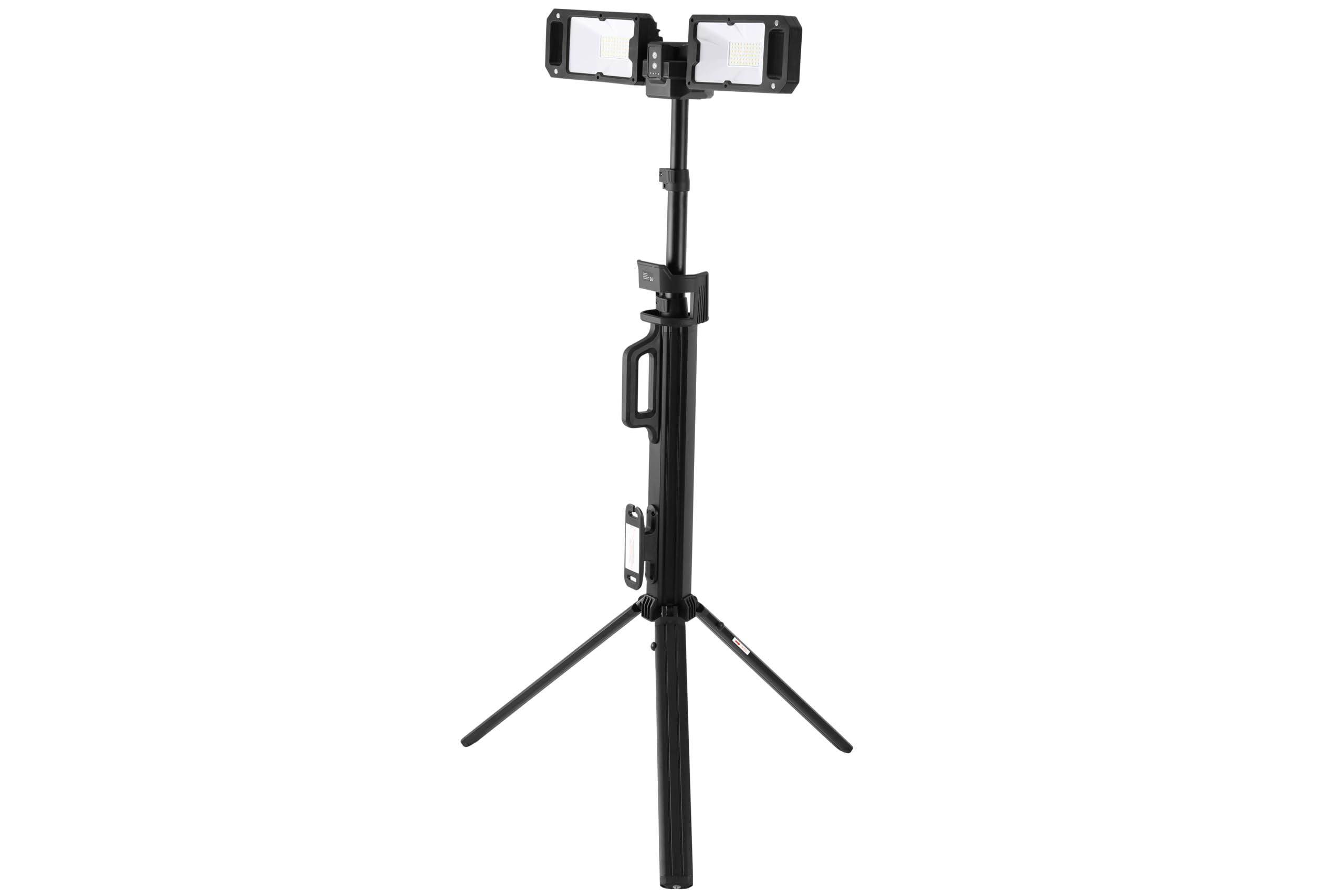 TECPO Foco de trabajo LED Duo de 5000 lúmenes, inalámbrico, con batería y trípode, alcance de hasta 90 m, 7000 K