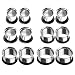 BodyJ4You Plugs Kit 00G-20mm Stainless Steel Plugs Stretching Kit (10mm-20mm) - 12 Pieces