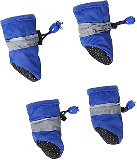 CIYODO 4 Peças Sapatos Para Cães Ao Ar Livre Botas Para Animais De Estimação Botas Para Cães Ajustáveis Patas Botas Para Cães Sapatos De Praia Aquecedores De Pernas Para Cães Botas De